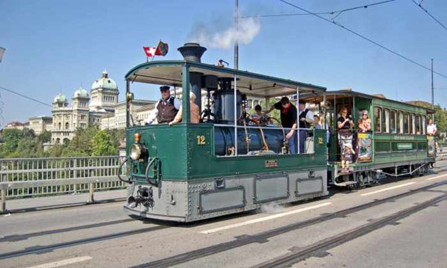 Il tram a vapore di Berna (1894) di Alessandro Goffi