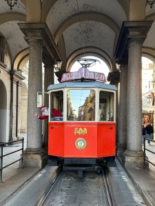 Babbo Natale in tram storico