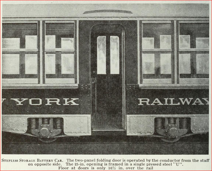 9 New York Tram a batteria a pianale tutto basso 1912 Brill Hedley