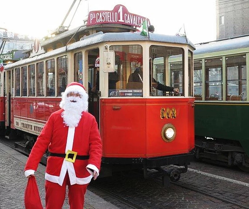 Babbo Natale in tram