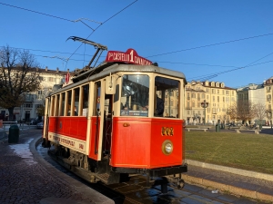 Babbo Natale in tram storico