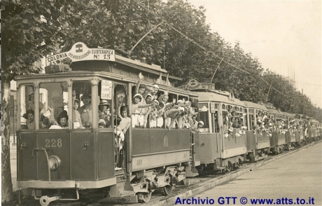 Tram per le colonie elioterapiche
