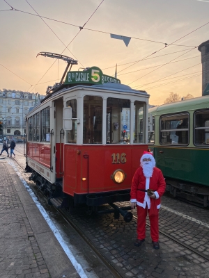 Babbo Natale in tram