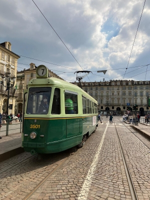 Il tram storico 3501 in giro per Torino