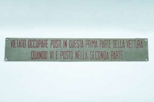 Vietato occupare posti...