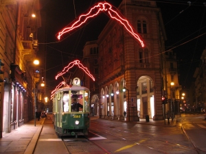 Luci d&#039;Artista in tram storico