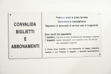 Targa convalida biglietti